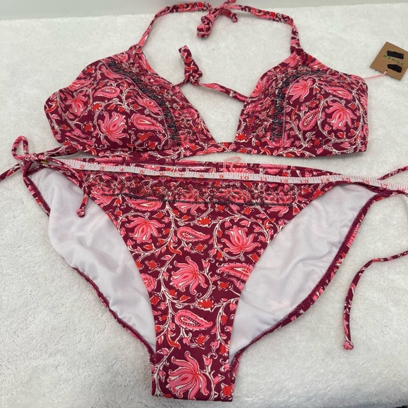 Boden Bead Embellished Bikini Top set size 16-18 - Picture 8 of 9